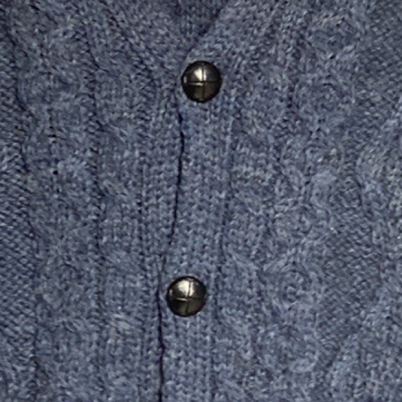 Celtic Country NEW Vintage Wool Cardigan Sz L Mr.Rogers Fisherman Sweater - Picture 5 of 6